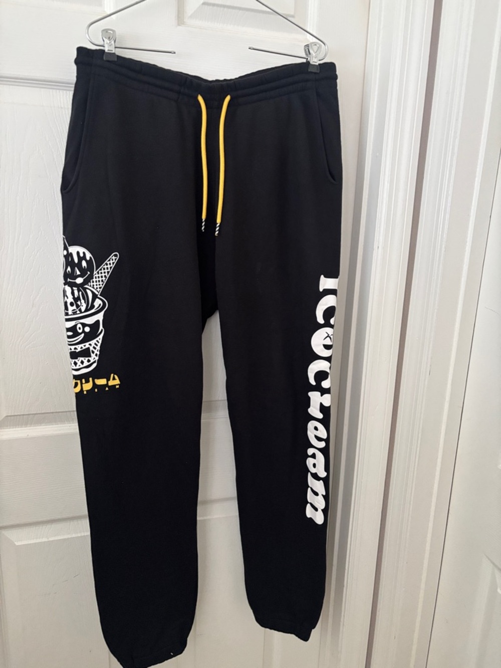 Icecream Black Logo Sweatpants with White Tag